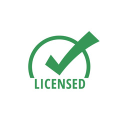 Wall Mural - Green check mark icon. Tick symbol in green color, illustration.