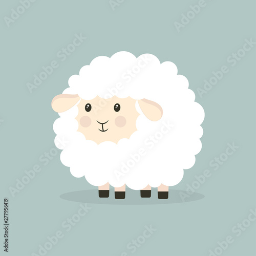 Fotografía nice cartoon sheep isolated