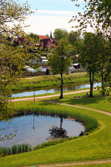 Wall Mural - Park Elizabeth in Bartoszyce, Warmian-Masurian Voivodeship, Poland