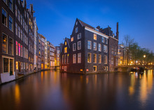 The Famous Amsterdam Canals In The Night