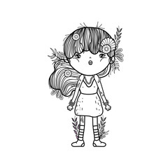 Wall Mural - cute little fairy with elf ears character