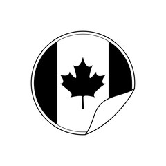 Poster - flag of canada in shape circle