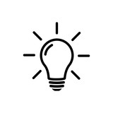 Fototapeta  - Light Bulb icon vector symbol illustration