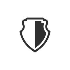 Poster - Shield icon template color editable. Shield symbol vector sign isolated on white background. Simple logo vector illustration for graphic and web design.