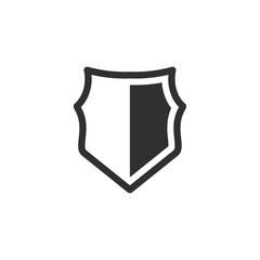 Poster - Shield icon template color editable. Shield symbol vector sign isolated on white background. Simple logo vector illustration for graphic and web design.