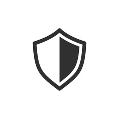 Poster - Shield icon template color editable. Shield symbol vector sign isolated on white background. Simple logo vector illustration for graphic and web design.