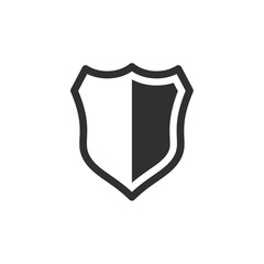 Poster - Shield icon template color editable. Shield symbol vector sign isolated on white background. Simple logo vector illustration for graphic and web design.