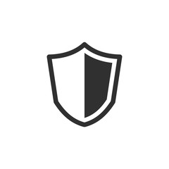 Poster - Shield icon template color editable. Shield symbol vector sign isolated on white background. Simple logo vector illustration for graphic and web design.