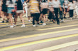 © joeycheung - Pedestrian crossing at Busy City, Hong Kong