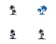 © arif23 - Palm tree set  logo vector illustration design