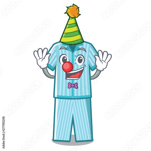 Clown Folded Pajamas In A Cartoon Closet Buy This Stock Vector