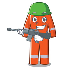 Sticker - Army working overalls in the cartoon shape