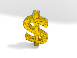 sign currency dollar, 3d illustration