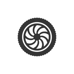 Leinwandbilder - Car wheels icon template color editable. Wheels symbol vector sign isolated on white background. Simple logo vector illustration for graphic and web design.