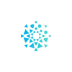 geometric shapes logo template. abstract unusual round logo concept. ideal logo for website and syst