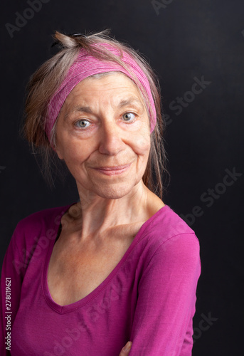 Happy Smiling In Her Seventy Five Year Old Lady Buy This Stock