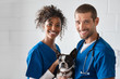 © Rido - Vet and nurse holding cute dog