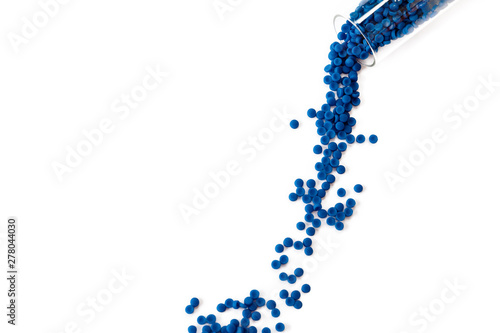 Cuadros en Lienzo Close-up of plastic polymer granules, polymer plastic, polymer pallet, Plastic ball