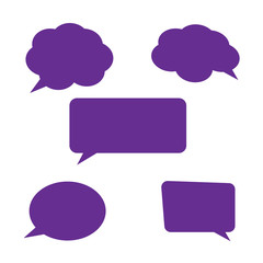 Wall Mural - speech bubbles set. stickers of speech bubbles vector