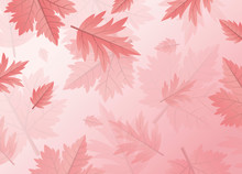 Autumn Leaves Background Design With Copy Space Vector Illustration