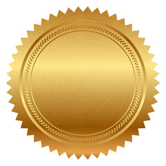 Vector illustration of gold seal