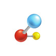 © sabelskaya - Colorful molecule icon for chemistry and biology