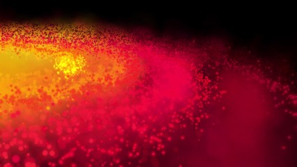 Wall Mural - galaxy red, spinning clockwise, bright round particles