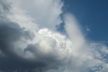 Wall Mural - white curly clouds storm clouds with a whirlwind