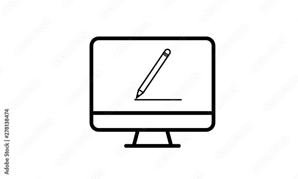 Edit icon for modifying and updating content Stock Vector | Adobe Stock