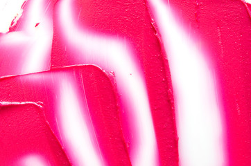 Wall Mural - Lipstick smear sample texture.  Abstract colorful pink paint brush and strokes. Image