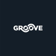 groove logo typography black white