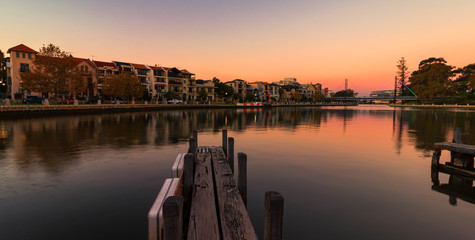 Wall Mural - Claisebrook Cove Golden Sunset