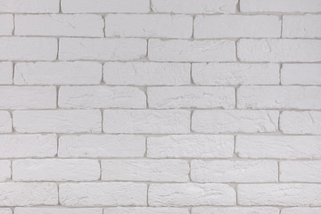 Canvas Print - new fresh abstract white brick wall