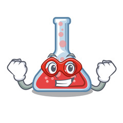 Sticker - Super hero erlenmeyer flask in the character shape