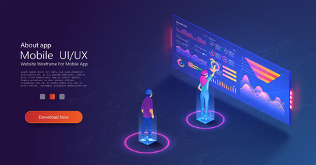 Leinwandbilder - Online statistics and data Analytics.Digital money market, investment, finance and trading. Perfect for web design, banner and presentation. Analysis on futuristic dashboard. Vector illustration. 