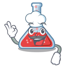 Sticker - Chef erlenmeyer flask in the character shape