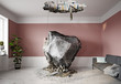 meteor falling into the living room.