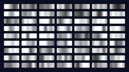 Wall Mural - big set of silver gradients