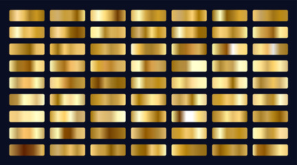Wall Mural - big set of metallic gold gradients