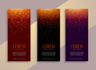 Wall Mural - royal vertical banners set in luxury style