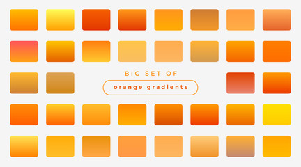 Wall Mural - set of bright orange and yellow gradients