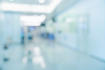 Wall Mural - blur image background of corridor in hospital or clinic image