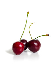 Sweet cherry isolated on white background