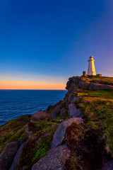 Wall Mural - View of Cape Spear Lighthouse at Newfoundland, Canada, during sunset