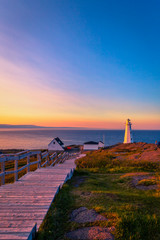 Wall Mural - View of Cape Spear Lighthouse at Newfoundland, Canada, during sunset