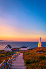 Wall Mural - View of Cape Spear Lighthouse at Newfoundland, Canada, during sunset