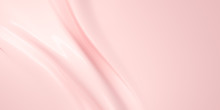 Liquid Subtle Pink Background, Cosmetic Cream Texture, 3d Illustration