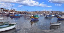 Fishing Boats In The Harbour Of Marsaxlokk