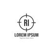 © Robani - Initial RI logo template with modern frame. Minimalist RI letter logo vector illustration