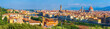 Panoramic view of Florence, Italy. The Basilica of Santa Maria del Fiore, Florence's cathedral and famous Ponte Vecchio